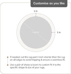 Anji Mountain 8' x 8' Round Non Slip Rug Pad Gripper for Area Rugs-Rug Gripper Pad Keeps Rugs Safe in Place Cushioning Under Rug Floor Protector for Hardwood & Tile Floors-Anti Skid Under Carpet Mat