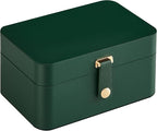 SONGMICS Jewelry Organizer Box, Travel Jewelry Case, 2-Layer Travel Case for Earrings, Necklaces, Bracelets - Portable Jewelry Storage with Large Capacity, Gift Idea, Forest Green UJBC166C01