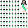 Bememo 100 Pcs Jesus Toys Original Design Mini Rubber Little Jesus Figurine to Hide and Seek Religious Party Favors Sunday School Craft Baptism Gifts for Easter Egg Stuffers(Green)