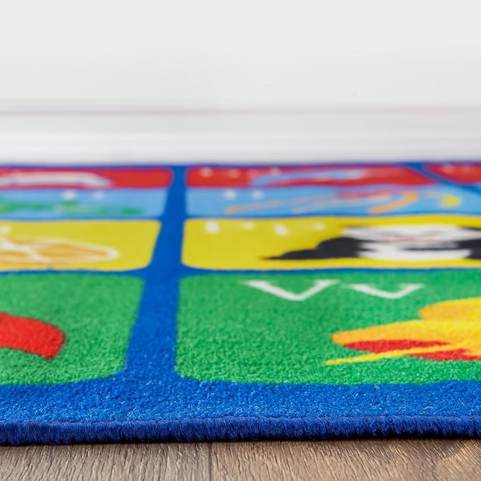 Rugshop Kids Alphabet Educational Learning High Traffic Living Room,Bedroom,Kitchen, Home Office Non Slip Area Rug 3' x 5' Multi