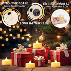 BEICHI Flameless Candles, 24Pack Battery Operated Candle, LED Tea Lights Candles Battery Operated, Flickering Fake Votives for Wedding Party Home Decor- Warm White, Ivory Base