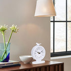 Mantel Clock, Classic Vintage Clocks and Decorative Shelf Decor, Silent Analog Desk Clocks with Light Vintage Metal Table Clock for Living Room Shelf Bedside Home Decor (White)