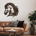 SIGNLEADER Metal Wall Art Decor Horse Minimalist Modern Abstract Wall Sculpture Hangings Home Decoration for Living Room, Bedroom, Bathroom, Kitchen, Outdoor - 30" Bronze