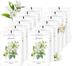 MYARO 12 Packs Jasmine Scented Sachets for Drawer and Closet, Long-Lasting Air Freshener Sachet Bag Drawer Car Bathroom Deodorizers Fresh Scent Home Fragrance