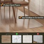 Clear Plastic Area Mat for Under Dining Table, 6'×9' Large No Slip Waterproof Vinyl Area Rug for Home, Anti-Spill Hard Floor Protector Cover for Living Room, Easy Clean Floor Mat