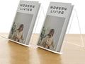Acrylic Book Stand, Book Display Holder 8.5 x 11, Clear Acrylic Display Easel Transparent Display Stand Holder Tablet Holder for Album, CD, Magazine, Picture, Plate, Artworks, Phone, (2-PACK)