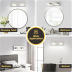 OKELI 2-Light Bathroom Vanity Light Fixture Brushed Nickel Modern Mirror Front Lamp for Bathroom, Stairs, Hallway Bedside Dimmable Cold White 24W ETL Listed, 350° Adjustable Lamp Head