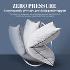 Feather Down Pillows King Size Set of 2, Luxury Hotel Collection Bed Pillow 2 Pack, Airyfil™ Powered Fillings & Feathers Pillow，Fluffy Plush for Side Sleepers,Firm, 20x36 in.