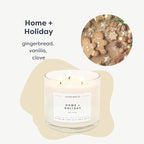 Calyan Wax Co. Home & Holiday 3 Wick Scented Candle - 43 Hour Burn - Luxury 3 Wick Soy Candles - Non Toxic Soy Wax Candles - Long Lasting Large Glass Jar Candle for Home - 14.9oz