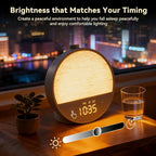 Vivilumens Sunrise Alarm Clock, Gentle Wake-Up Light & Sound Machine, Dual Alarms for Heavy Sleepers Adults, Natural Sounds, RGB Mood Light, Dimmable Bedside Night Lamp Ideal for Bedroom & Gifts