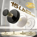 Upgraded Suction Cup Hooks for Shower, Heavy Duty Removable Towel Hooks for Bathroom Glass Door Wall, Stainless Steel Shower Hooks for Towel & Loofah (4 Pack, Black)