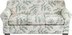 KRFOONN 4 Piece Stretch Sofa Couch Covers for 3 Cushion Couches Printed Sofa Slipcover with 3 Separate Seat Cushion Covers Washable Sofa Slip Covers Furniture Protector for Pets Kids (Large, 30)