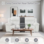 Reclining Sectional Couch Covers Velvet L Shape Recliner Sofa Middle Console Cover for Dogs Pets Washable Anti Slip 1 Additional Recliner Center Console Slipcovers (1 Console, Dark Gray)