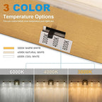 SineRise 5-Light Gold Vanity Light with 3 Color Modes (3000K/4000K/6000K), Eye Protection LED Bathroom Light Fixture, Dimmable Modern Wall Light Over Mirror with Clear Glass Shade