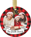 Personalized Custom Photo Ornaments for Christmas Tree - Ceramic Hanging Xmas Ornaments for Couples, Family, Wedding