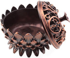 E-outstanding Mini Vintage Copper Cone Incense Holder Ash Catcher Lotus Incense Burner Bowl for Charcoal Disc, Sage Cones, Coil Incense