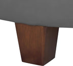 HomePop Round Leatherette Storage Ottoman with Lid, Charcoal Grey Large