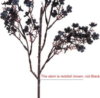 JAKY-Global Babys Breath Fabric Cloth Artificial Flowers 6 Bundle European Fake Silk Plants Decor Wedding Party Decoration Bouquets Real Touch DIY Home Garden (Black-6pcs)