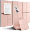 Fluxynara Large Felt Bulletin Board 36" x 24"Cork Board Alternative-6 Pack with 40 Safe Removable Adhesive Tabs, Cork Boards for Walls Cork Board for Home Office Classroom Pin Board-Pink
