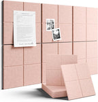 Fluxynara Large Felt Bulletin Board 36" x 24"Cork Board Alternative-6 Pack with 40 Safe Removable Adhesive Tabs, Cork Boards for Walls Cork Board for Home Office Classroom Pin Board-Pink