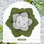 Flower Throw Pillow - 13.8" Plant Shaped Cushion, Soft Plush Decorative Pillow for Bedroom & Living Room, Unique Green Design, Home Decor Accen