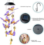 JOBOSI Butterfly Decorative Mobiles Gifts, Solar Wind Chimes, Mothers Day Wind Chime Gifts for mom, Women, Grandmother, Thanksgiving Gift, Mom Best Gift