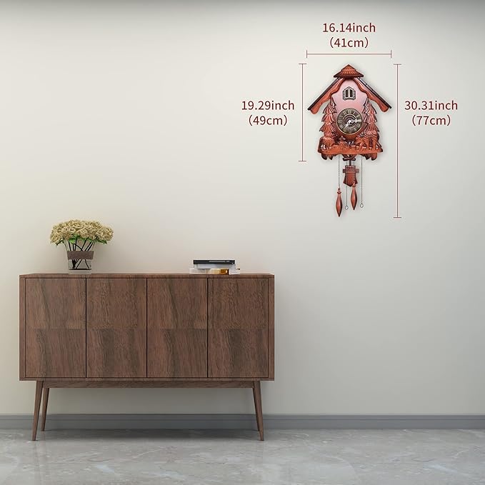 Kendal Cuckoo Clock Vintage Wall Clock Handcrafted Wood Cuckoo Clock MX317