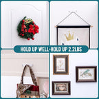 TAILI Picture Hangers 8 Pack, Adhesive Picture Hanging Hooks Without Nails, No Damage Sawtooth Hangers, Art Hanger Hooks for Bathroom Kitchen Home Door Closet, Inclue 2 Extra Strips
