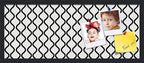 PinPix 30x12 Inch Cork Bulletin Board. This Decorative Framed Pin Board Comes with Black and White Waves Design and a Satin Black Frame. Ideal for Home Office Decor or Message Board (PinPix-194)