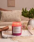 M&SENSE Wild Berries Scented Pink Candles for Home,110 Hour Long Lasting Large Soy NaturalCandles 19.4oz for Valentine's Day Holiday Birthday Gifts Home Decor