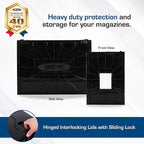 BCW Magazine Document & Comic Book Storage Bins | Durable Magazine Bin | Magazine Storage Box for Sorting and Organizing | Heavy Duty & Stackable Plastic - Fits all Comics (2 Pack)