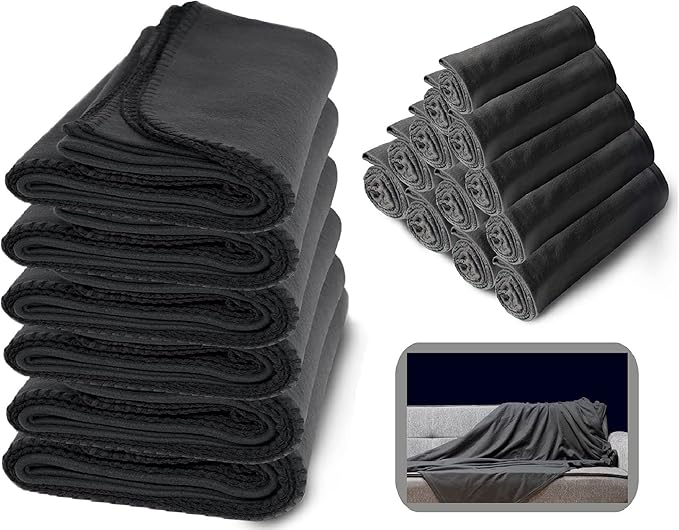 Yacht & Smith Soft Fleece Blankets 50 X 60, Lightweight, Cozy Warm Throws Dark Colorful Blanket Sofa Travel Outdoor, Wholesale