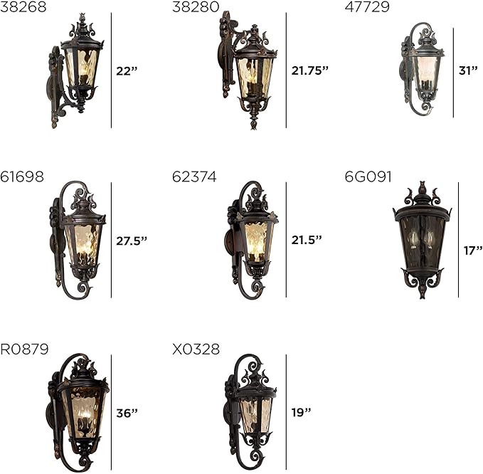 John Timberland Casa Marseille Vintage Outdoor Wall Light Fixture Veranda Bronze 17" Champagne Hammered Glass for Exterior House Porch Patio Outside Deck Garage Yard Front Door Garden Home