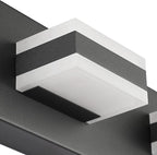 SOLFART Black Bathroom Light Fixtures 4 Lights Bathroom Vanity Light LED Dimmable Matt Black Vanity Lights 32W Cool White 6000K & 0%-100% Brightness Dimmable