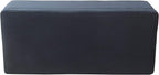 HomePop Large Upholstered Rectangular Storage Ottoman Bench with Hinged Lid, Navy