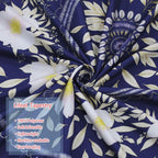 Lifeel Blue Bohemian Tapestry Wall Hanging, Mandala Floral Medallion Hippie Tapestry with White Aesthetic Wreath Design, Navy Wall Decor Blanket for Bedroom Home Dorm, Large 68×80 inches