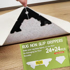 48 PCS Carpet Tape,Non Slip Carpet Pads for Area Rugs on Hardwood Floors,Laminate,Tile,LVP Floors,Reusable and Removable Rug Corner Pads with No Residue