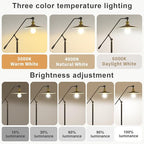 Swing Arm Floor Lamp Smart Remote Dimming for Living Room Corner Table Bedroom Office Library Farmhouse Reading Standing Tall Lights, Bright Adjustable Black Retro Rustic Industrial Home Decor