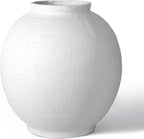 White Ceramic Large Vase - 11 Inch Round Modern Ceramic Vases,Tall Vase for Decor Living Room Table Decor and Festive Home Interiors
