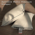Luxurious Down Pillows - Standard Size, High Fill Power, Breathable Cotton Blend Shell,Down Pillow Ideal for Every Night (Modern, Ivory White, King (Pack of 1))