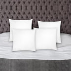 Covers & All Throw Pillow Inserts Only (Pack of 4, White), 65 GSM Non-Woven Fabric with 15D Silicon Fiber Filling, Durable Soft Universal uses for Home Decor Office Indoor Outdoor (Square 14" x 14")