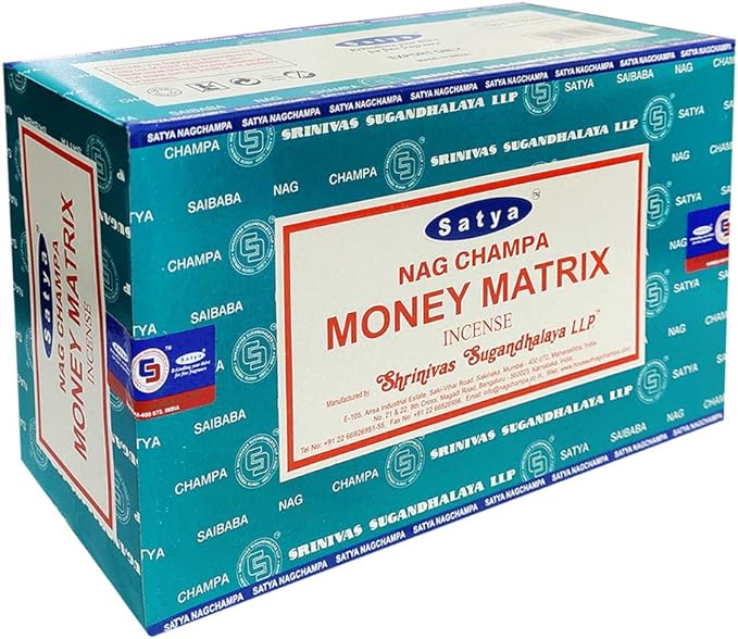 Money Matrix Incense Sticks and Incense Stick Holder Bundle Insence Insense Satya Incense