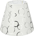 Aspen Creative 58901A, Empire Uno Lamp Shade in White with Circle Pattern, 5" Top x 9" Bottom x 7" Slant Height, Slip UNO 33mm