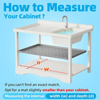 Silicone Under Sink Mat 40" x 22", kitchen Essentials and Gadgets, Shelf liner and Cabinet Protector, Home Organizers and Storage, Waterproof Bathroom Tray