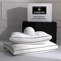 Feather Down Pillows King Size Set of 2 with Gusset, Luxury Hotel Collection Bed Pillow 2 Pack, Down Surrounded Pillows for Sleeping, Soft for Side, Back Sleepers 20x36 in.