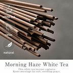 Kyoto White Tea Incense Sticks - Japanese Temple Aroma, Ideal for Relaxation & Meditation, Approx. 60 Sticks (0.044 Pounds) - Premium Quality Incense for Spiritual & Home Use Nagomikobo