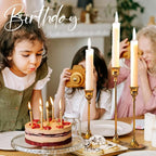 Candle Holder Gold Candlestick Holder Metal Taper Candle Holder Brass Gold Vintage Candle Stick Holders Set of 6 Table Centerpiece Decor for Dinning Party Wedding