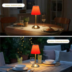 Set of 2 Cordless Table Lamps Rechargeable, 3CCT & Stepless Dimming, LED Wireless Outdoor Table Lamp with Touch Activation for Tabletop Bedside Patio, 4.5" W x 11.5" H (Tangerine Orange)