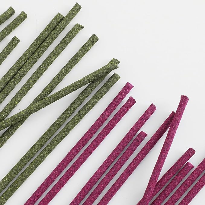Asayu Japan 2-in-1 Low Smoke Incense Sticks Japan Set, 2 scents: Matcha Green Tea & Sakura, Japanese Incense for Morning & Evening Relax, Yoga, Meditation. Smokeless for Less Irritation