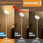 30W/2600LM Bright Floor Lamp with Remote Control, RGB Color Changing Torchiere Floor Lamp, Stepless Adjust Color Temperatures and Brightness for Bedroom and Play Room